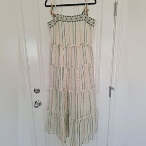 Anthropologie Ranna Jill cotton maxi dress size M
